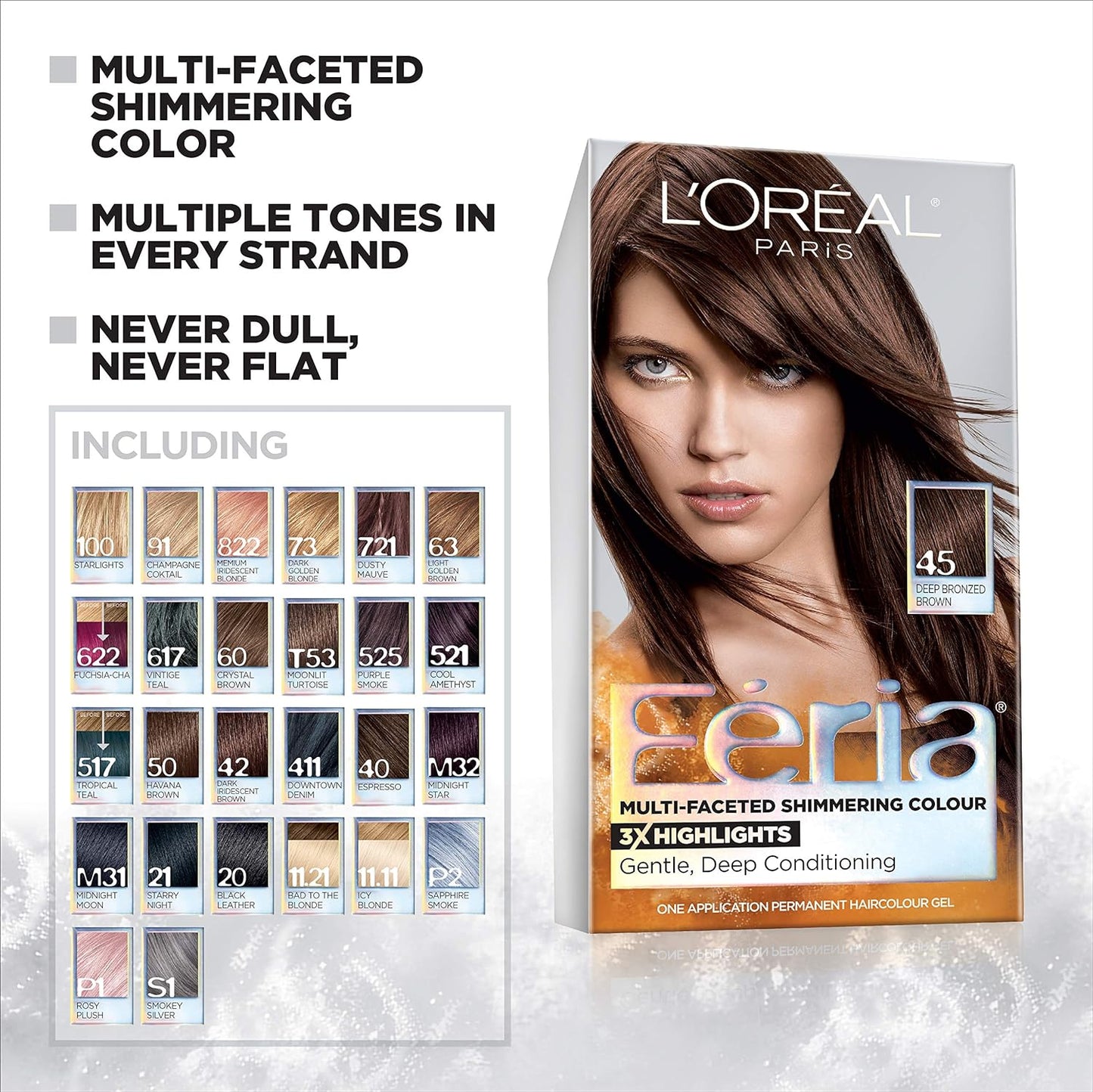 Feria Multi-Faceted Shimmering Permanent Hair Color Kit - C100 Star Lights Extreme