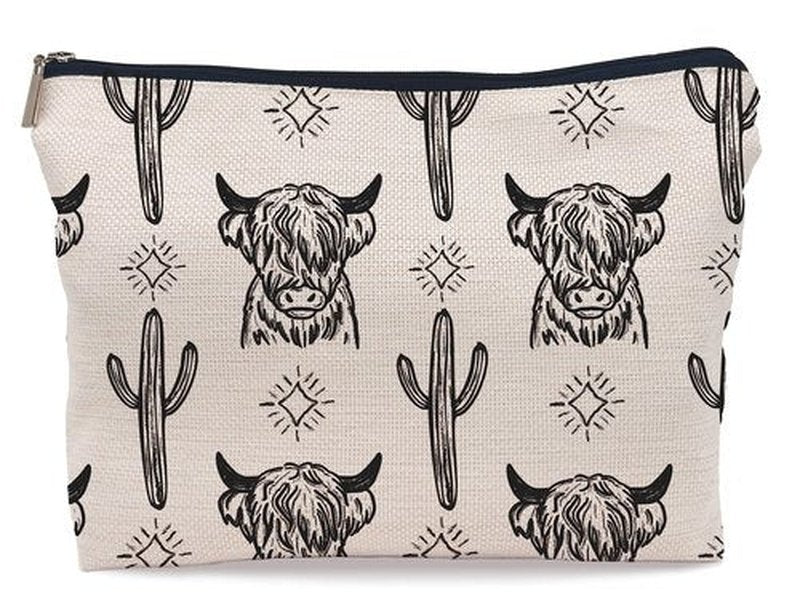 Lacosu Western Makeup Bag,Western Gifts For Women,Cow Makeup Bag,Cowgirl Stuff,Western Stuff For Women,Western Gifts,Cowgirl Gifts