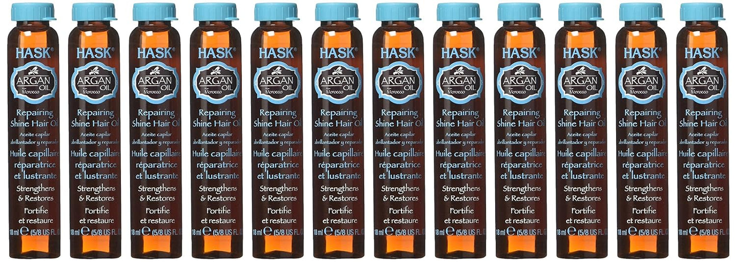 Hask Argan Oil Repairing Shine Hair Oil 5/8 oz (Pack of 12)