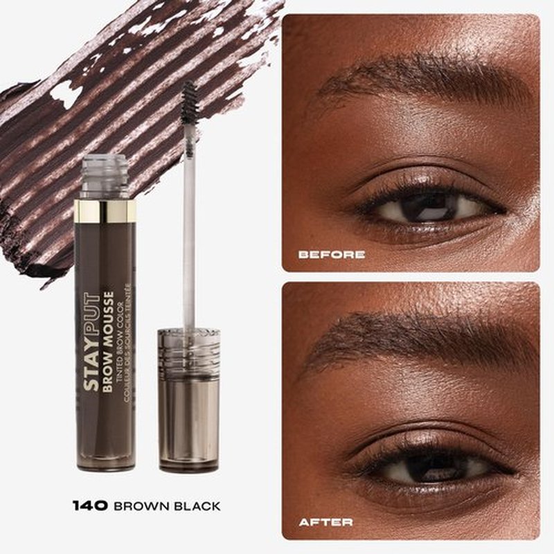 Stay Put Tinted Brow Mousse - Brown Black