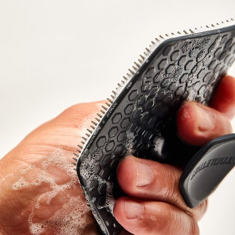 Tooletries - Body Scrubber - Silicone Exfoliating Scrubber - Bathroom & Shower Accessories for Men, Travel Essentials for Men - Durable & Long Lasting Body Wash Scrubber for Men - Charcoal
