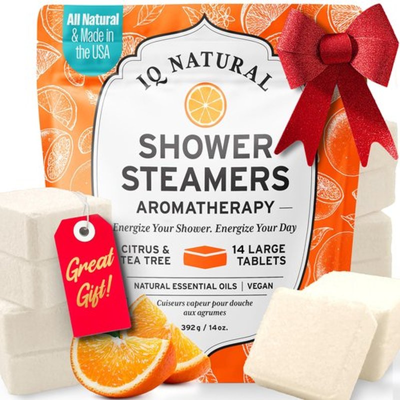 Citrus Shower Steamers Aromatherapy for Women- USA Made - Shower Bombs Aromatherapy for Women, Vapor Shower Tablets Aromatherapy, Menthol Shower Scent Steamers Cold and Flu, Organic Shower Steamer