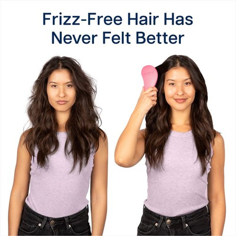 Crave Naturals Glide Thru Detangling Brush - Detangler Brush for Natural, Curly, Straight, Wet and Dry Hair for Adults and Kids - Hair Brush for Little Girls, Toddlers, Teens - 7.5 x 3 inches, Pink