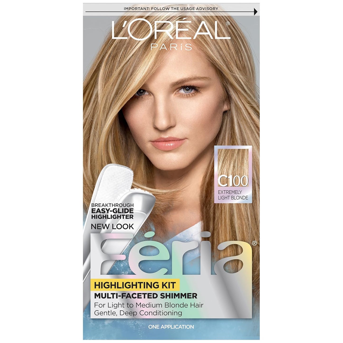Feria Multi-Faceted Shimmering Permanent Hair Color Kit - C100 Star Lights Extreme