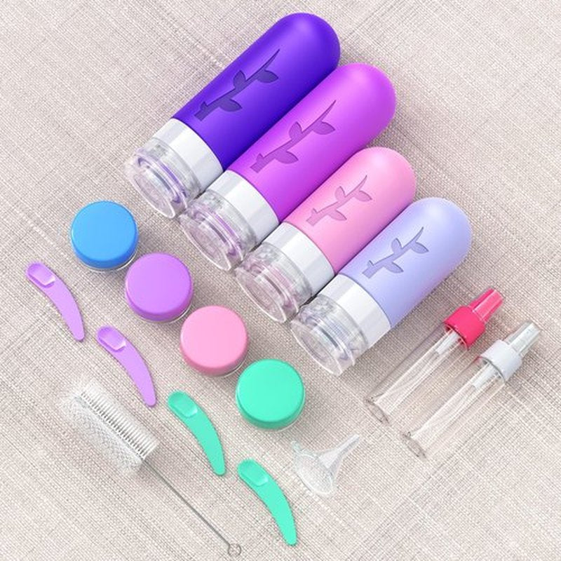 18 Pack travel Bottles for Toiletries, Silicone TSA Approved Travel Containers Leak Proof Refillable Travel Essentials for Shampoo Conditioner Lotion toiletry bottles