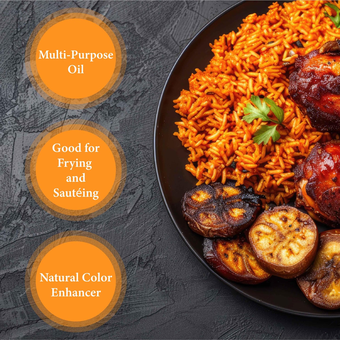 Ghana Heritage Red Palm Oil 100% Pure Palm Fruit Oil for Cooking, Stews, Sauces and More, 33.81 Fl Oz (1 Liter Bottle)