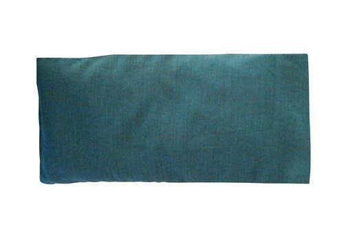 Peacegoods Flax Eye Pillow w/Cover - Gift Set - Soft Cotton 4 x 8.5 - Washable - Unscented - Soft Cotton Flannel - Soothing Relaxing - teal green