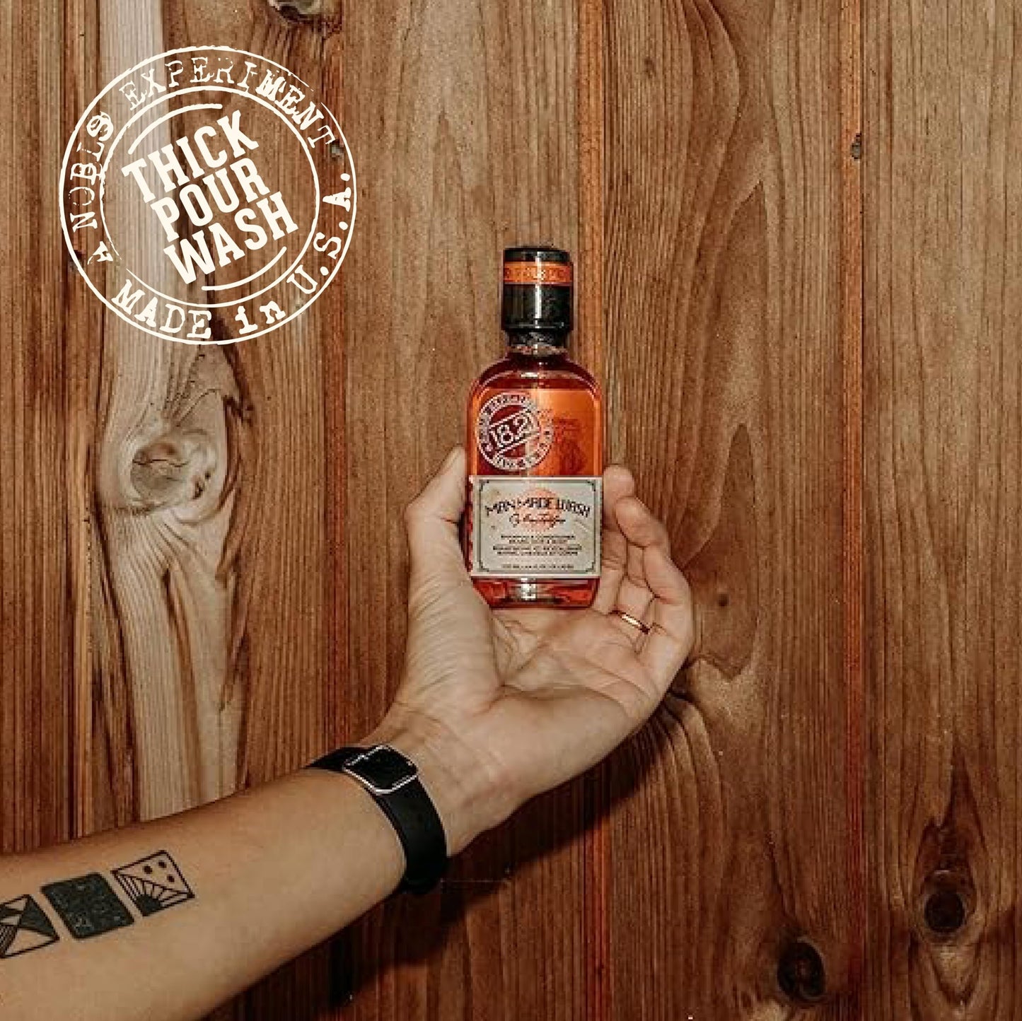 18.21 Man Made Original Noble Oud 3-in-1 Body Wash, Shampoo, & Conditioner for Men, All Hair & Skin Types, Strengthens and Moisturizes in a Manly Aroma, 3.4oz