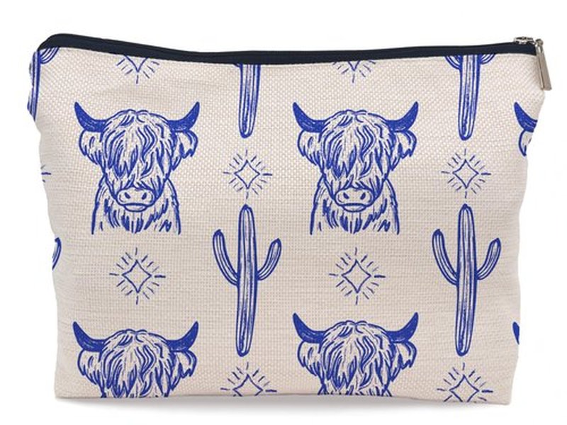 Lacosu Western Makeup Bag,Western Gifts For Women,Cow Makeup Bag,Cowgirl Stuff,Western Stuff For Women,Western Gifts,Cowgirl Gifts(COW J)