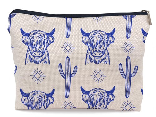 Lacosu Western Makeup Bag,Western Gifts For Women,Cow Makeup Bag,Cowgirl Stuff,Western Stuff For Women,Western Gifts,Cowgirl Gifts(COW J)