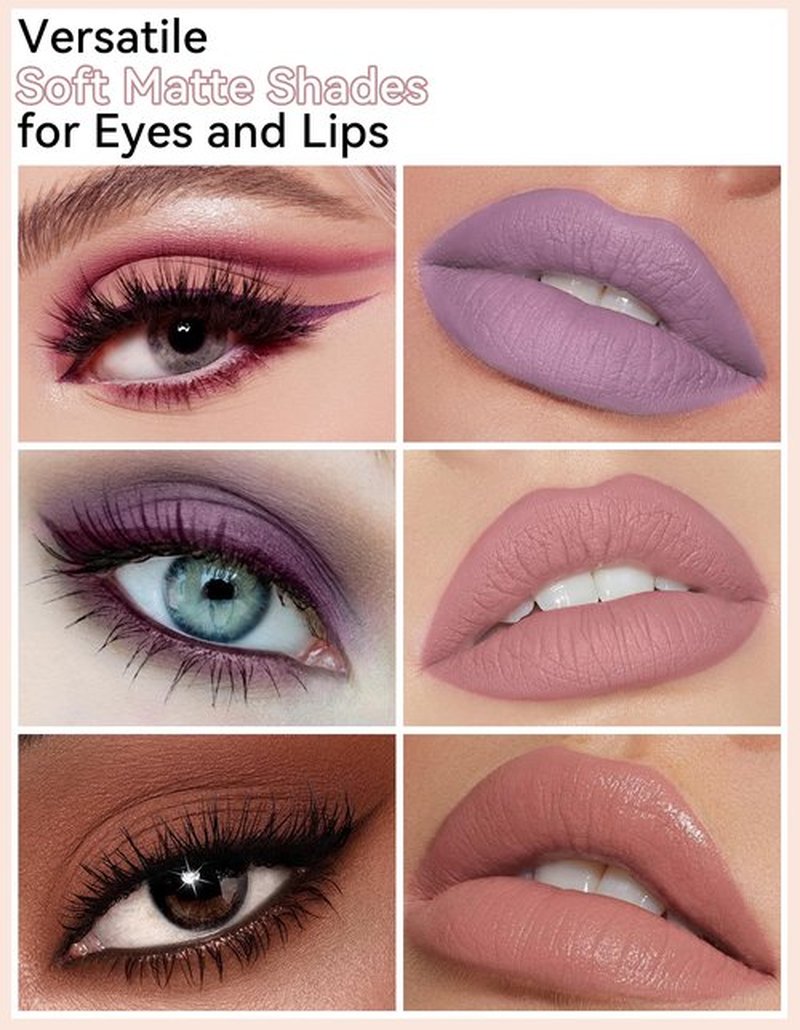 Erinde Waterproof Cream Eyeshadow Stick, Matte Nude Eye Shadow Sticks, Longwear Blendable High Pigmented, Neutral Eye Shadow Sticks Matte for Older Eyes, Smokey Eyeshadow Pencil Crayon, 20 Periwinkle