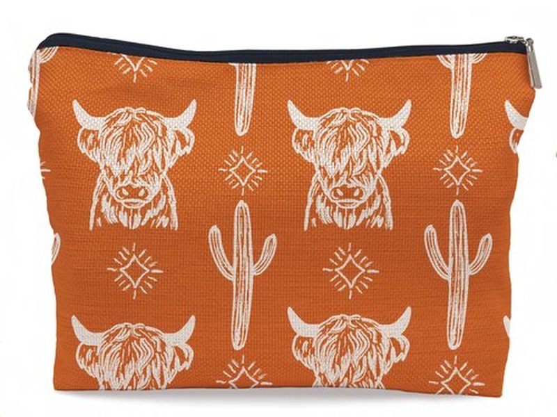 Lacosu Western Makeup Bag,Western Gifts For Women,Cow Makeup Bag,Cowgirl Stuff,Western Stuff For Women,Western Gifts,Cowgirl Gifts(COW A)