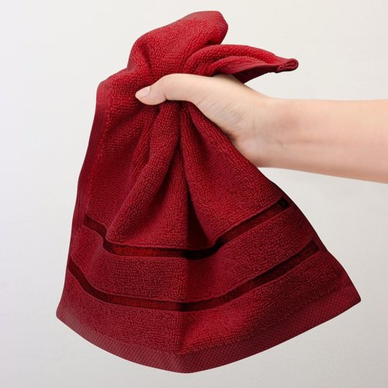 Utopia Towels - 12 Pack Viscose Luxury Wash Cloths Set (12 x 12 Inches) Cotton Ring Spun, Highly Absorbent and Soft Feel Essential Washcloths for Bathroom, Face Towel, Gym and Spa (Red)