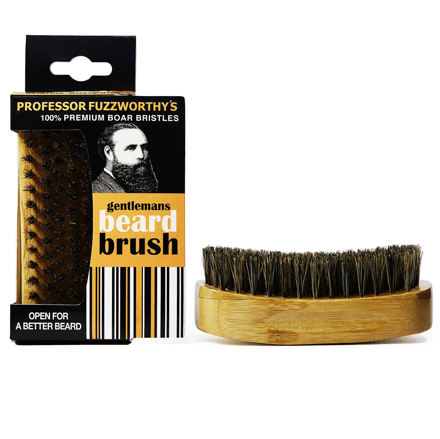 Professor Fuzzworthy Deluxe Beard Grooming Kit Gift Set for Men | 100% Natural Beard SHAMPOO Beard Balm & Beard Conditioner | Bass Beard Brush Boar Bristle | Organic Essential Plant Oils