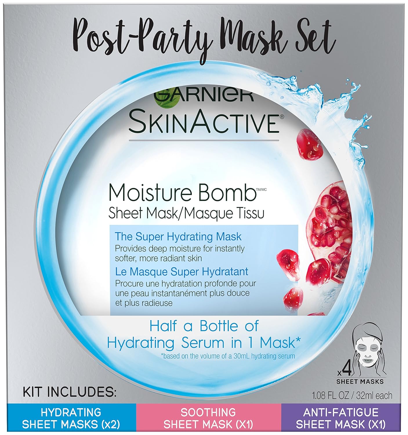 Moisture Bomb Sheet Mask 6 Count - Hydrating Garnier SkinActive Face Masks
