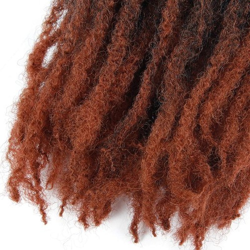 Afro Kinky Twist Crochet Hair Braids Marley Braid Hair 18inch Senegalese Curly Crochet Synthetic Braiding Hair (#1B-350)