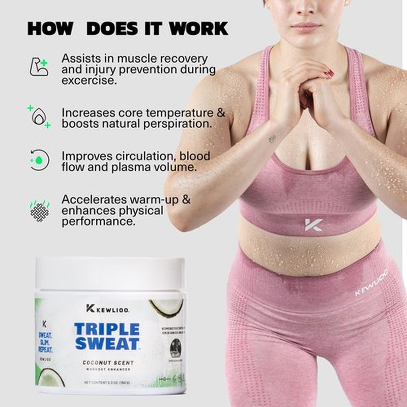 Kewlioo Triple Sweat Workout Enhancing Cream - Coconut