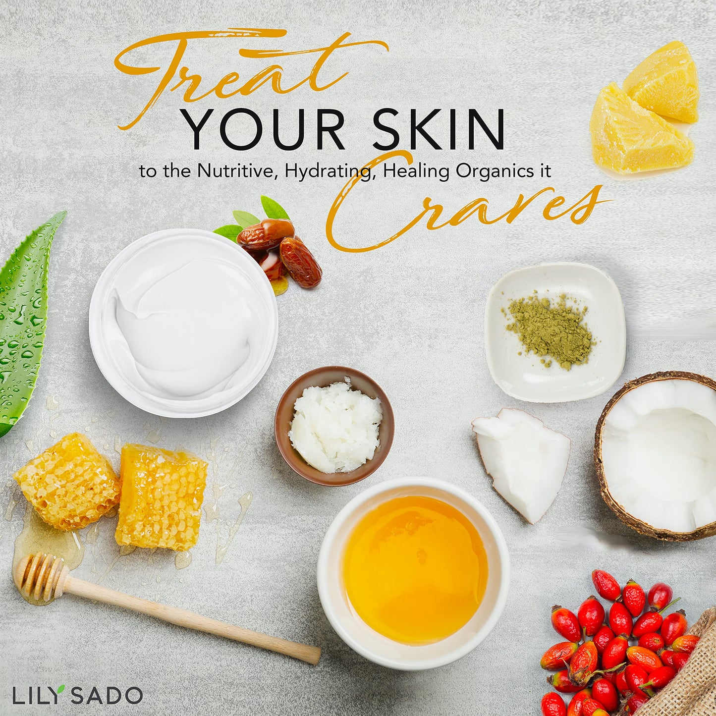 LILY SADO MILK+MANUKA™ Coconut Milk & Manuka Honey Natural Face Moisturizer - Non Greasy Organic Facial Cream with Cocoa Butter & Gotu Kola - Anti-aging, Cruelty-Free Formula. For Women & Men.