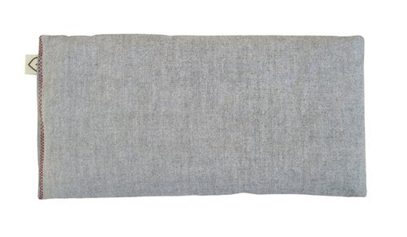 Peacegoods SCENTED Lavender Flax Seed Eye Pillow - 4 x 8.5 - Soft & Soothing Cotton - Naturally Calming Colors - gray charcoal