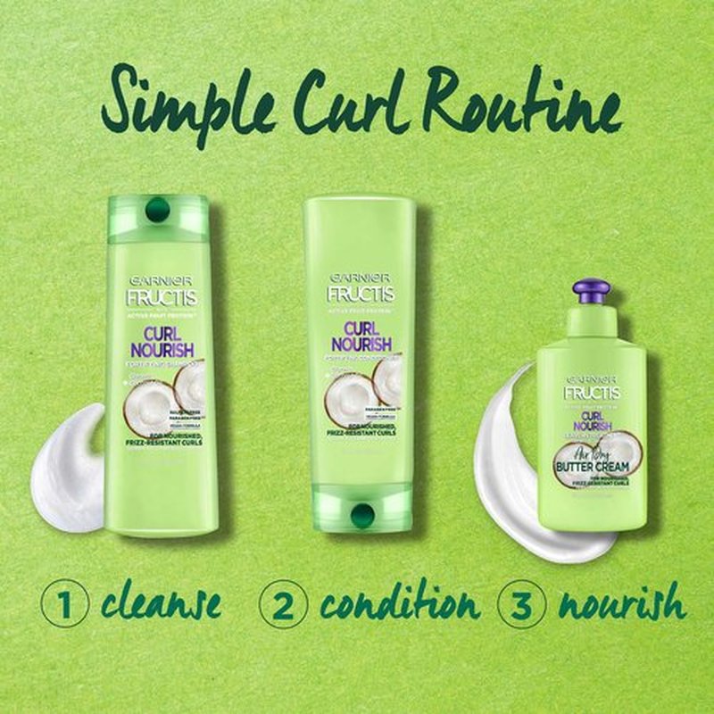 Garnier Hair Care Fructis Triple Nutrition Curl Nourish Shampoo (Packaging May Vary), 12.5 Fluid, 2 Count