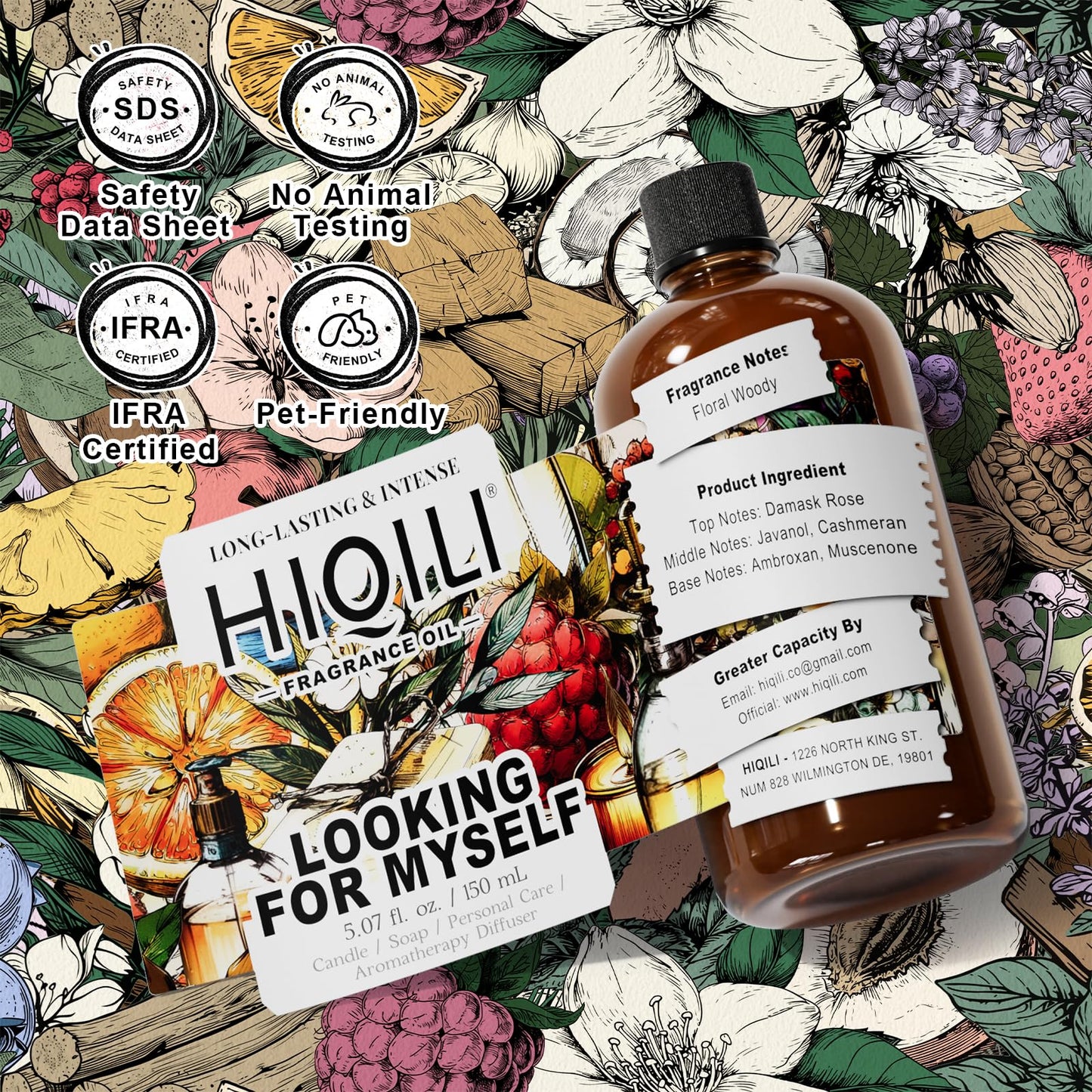 HIQILI Looking for Myself Fragrance Oil for Diffusers, DIY Candle, Soap