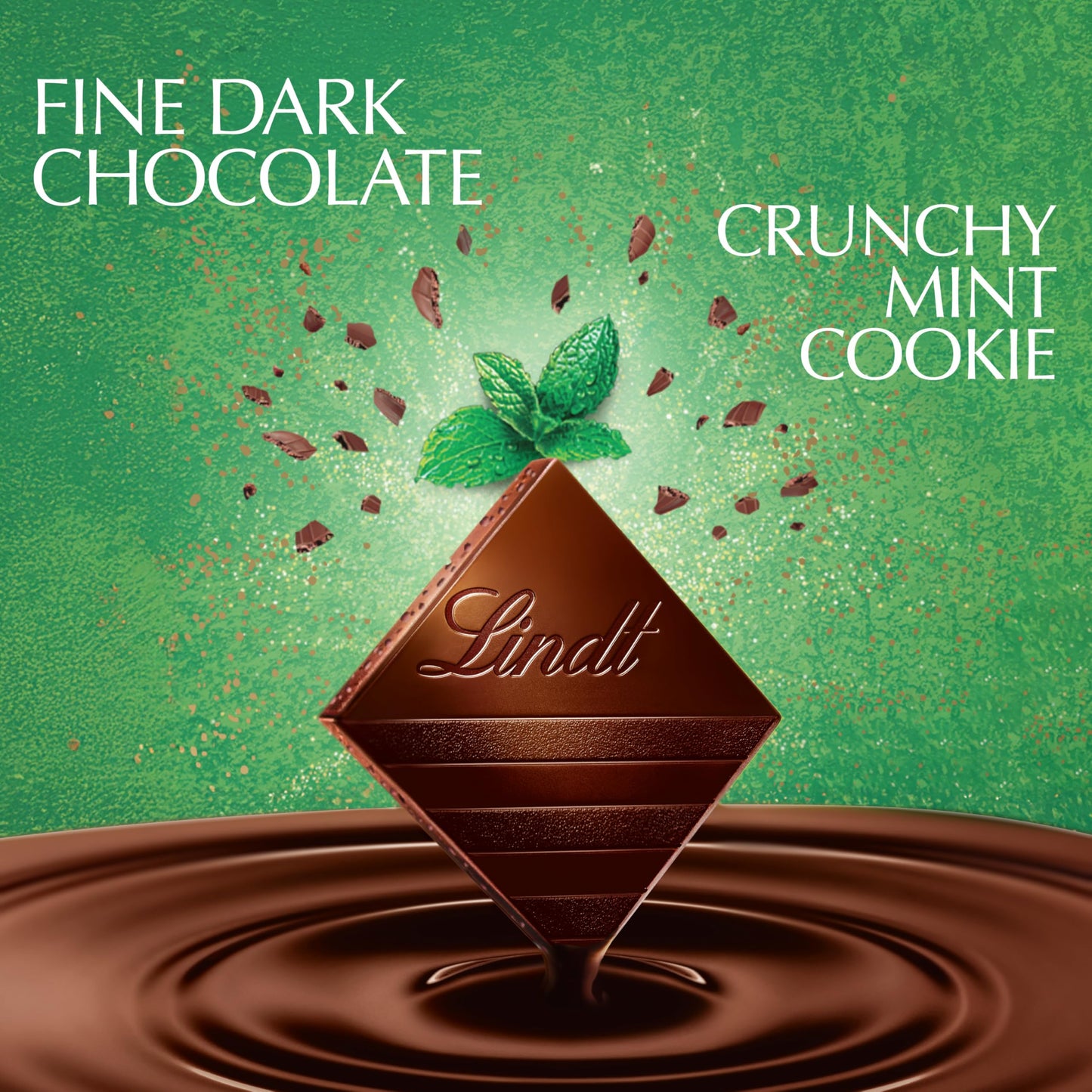 New Lindt EXCELLENCE Crunchy Mint Cookie Dark Chocolate Candy Bar, 3.5 oz., 12 Pack