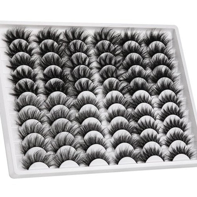 30 Pairs 20MM False Eyelashes ALICE Wholesale 6 Styles Lashes Bulk 6D Fluffy Volume Dramatic Faux Mink Eyelashes Multipack