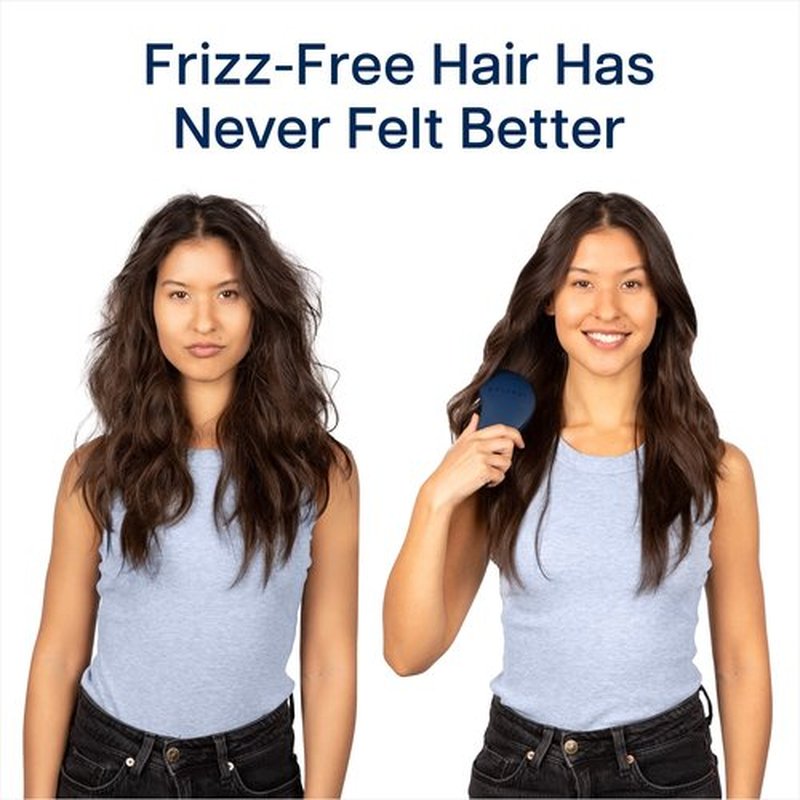 Crave Naturals Glide Thru Detangling Brush - Detangler Brush for Natural, Curly, Straight, Wet and Dry Hair for Adults and Kids - Hair Brush for Little Girls, Toddlers, Teens - 7.5 x 3 inches, Blue