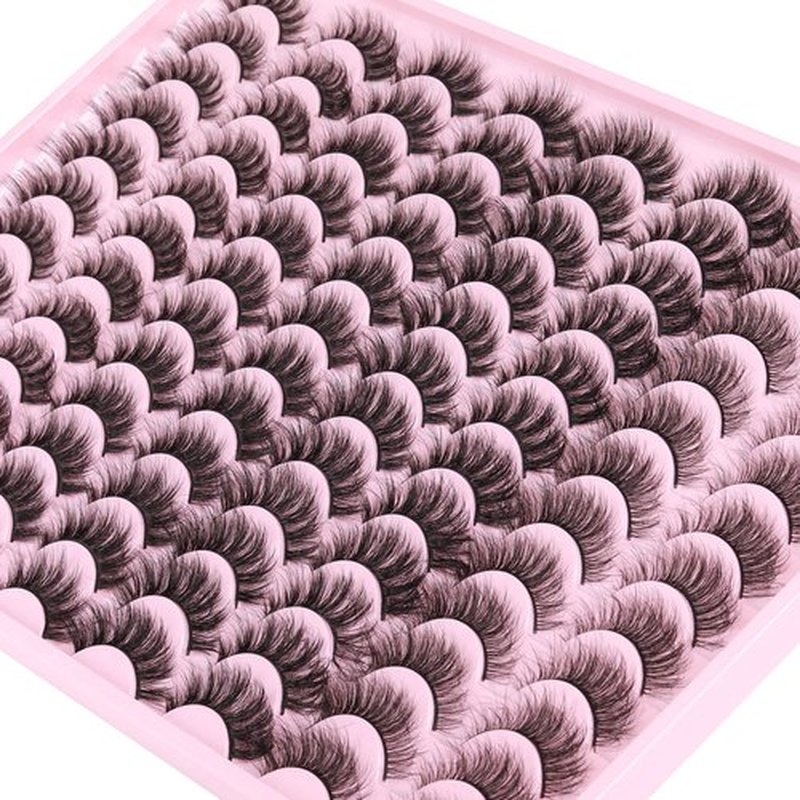 ALICE False Eyelashes Wholesale Fluttering Natural Lashes Mink Fluffy Cat Eye Strip Lashes 3D Curl Wispy Fake Lashes Pack 48 Pairs