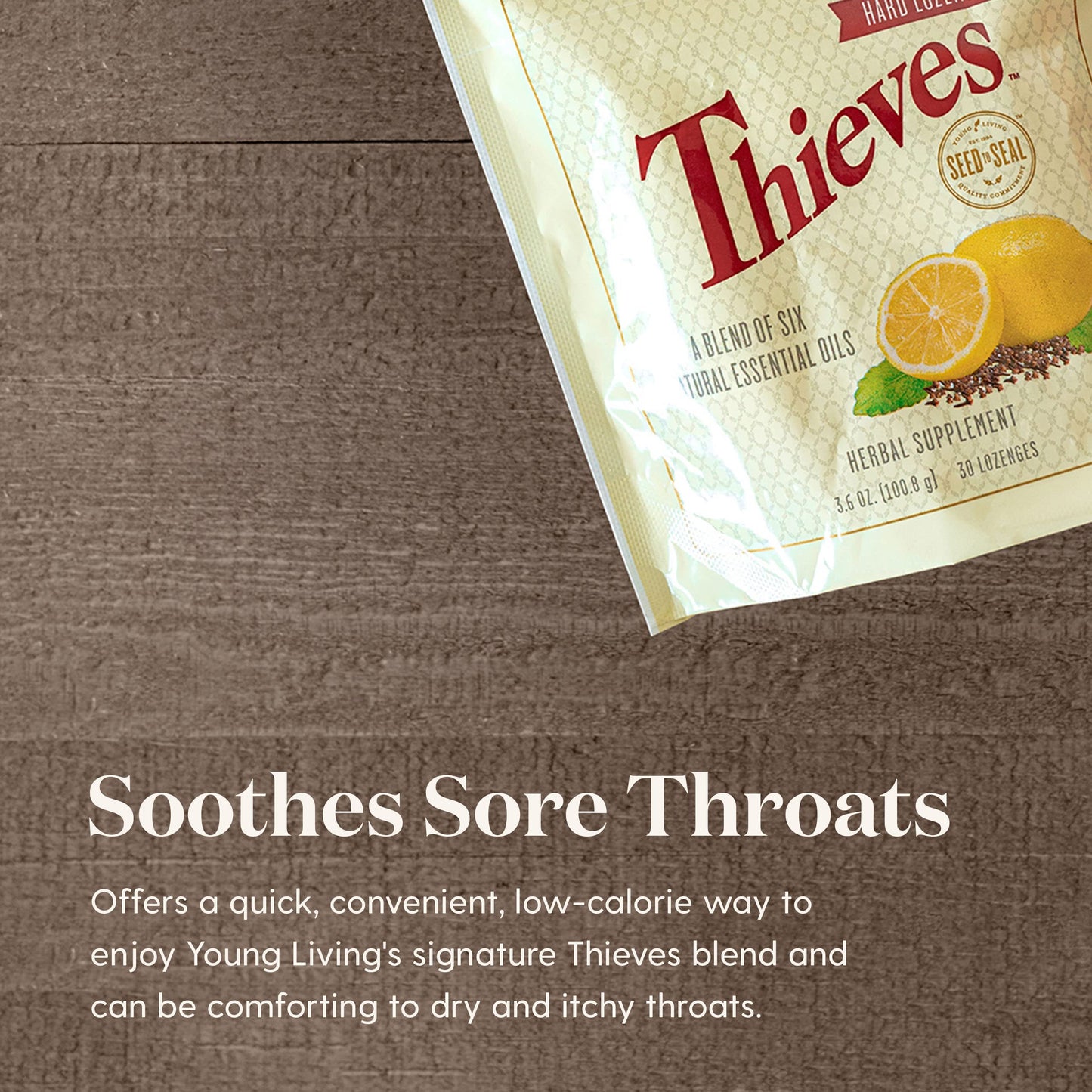 Young Living Thieves Throat Lozenges | Sugar Free Lozenges for Adults | Throat Comfort & Dry Mouth Support with Lemon Essential Oils | 30 Count, Pack of 3
