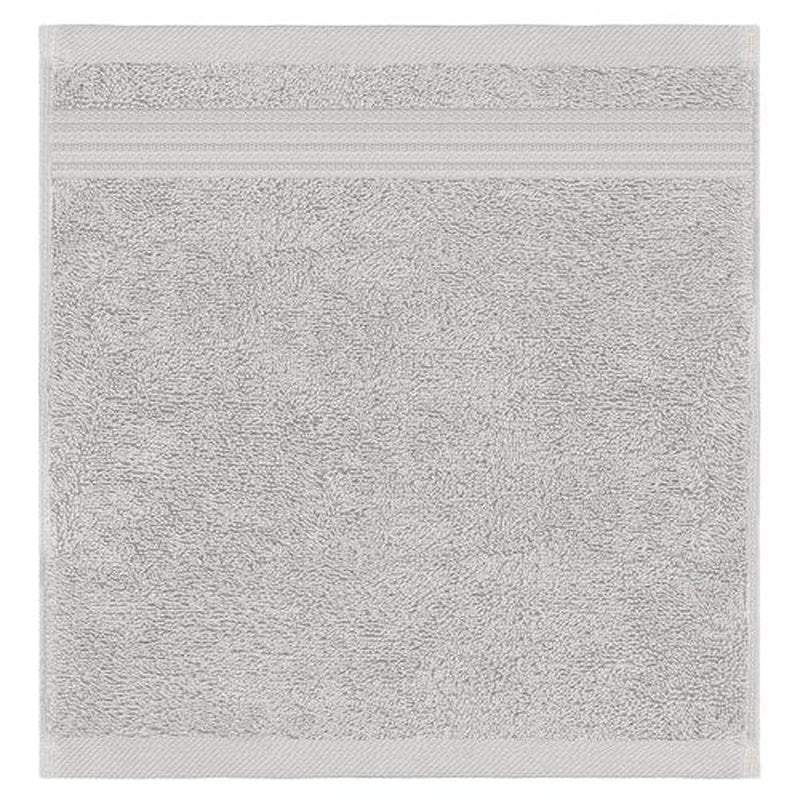 American Veteran Towel, 100% Cotton Turkish Washcloths for Bathroom Essentials 4 Pack, Soft Absorbent Wash Cloths Quick Drying Small Towels Washrags, Silver Grey