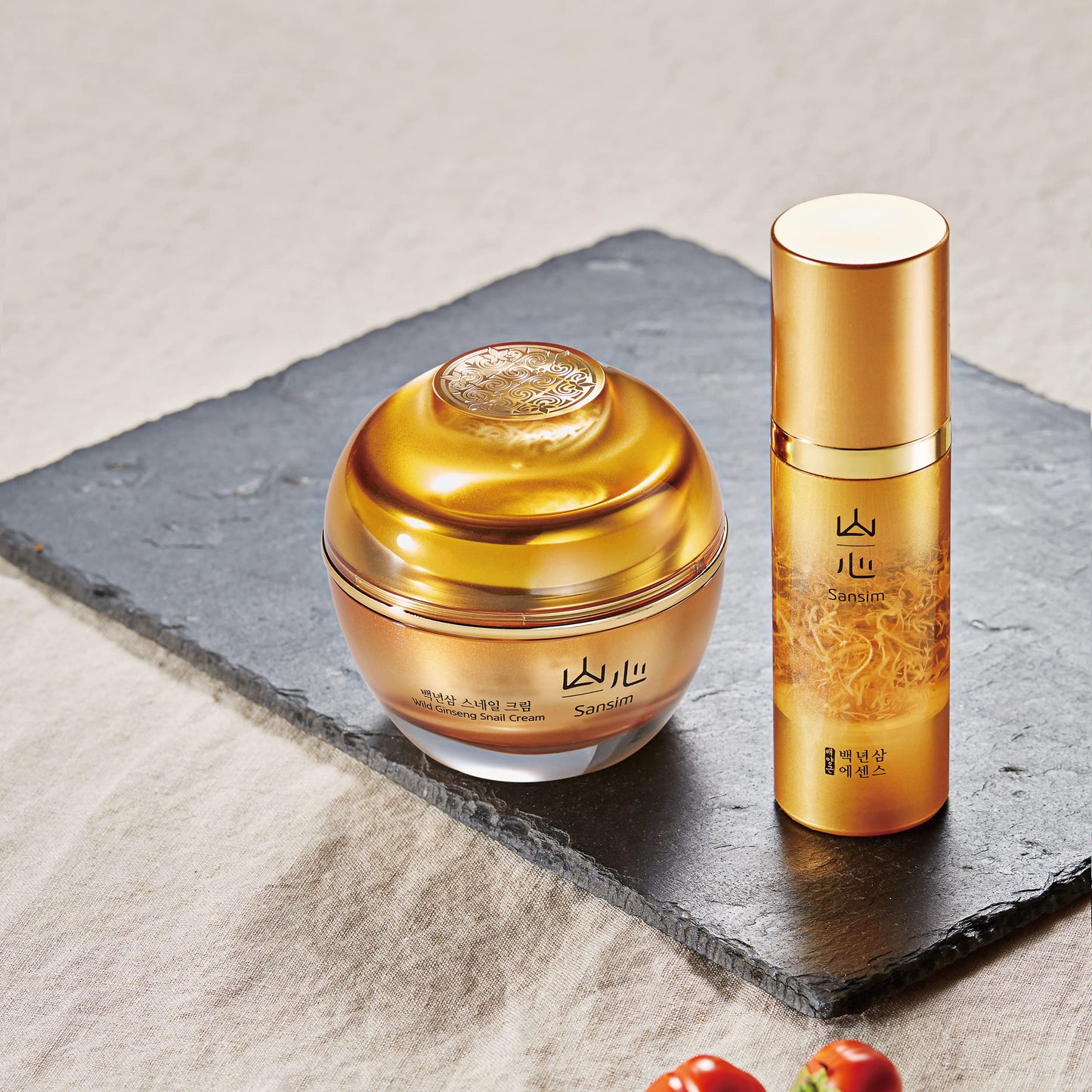 Sansim Wild Ginseng Snail Cream Set EGF Anti-aging for Damaged Skin