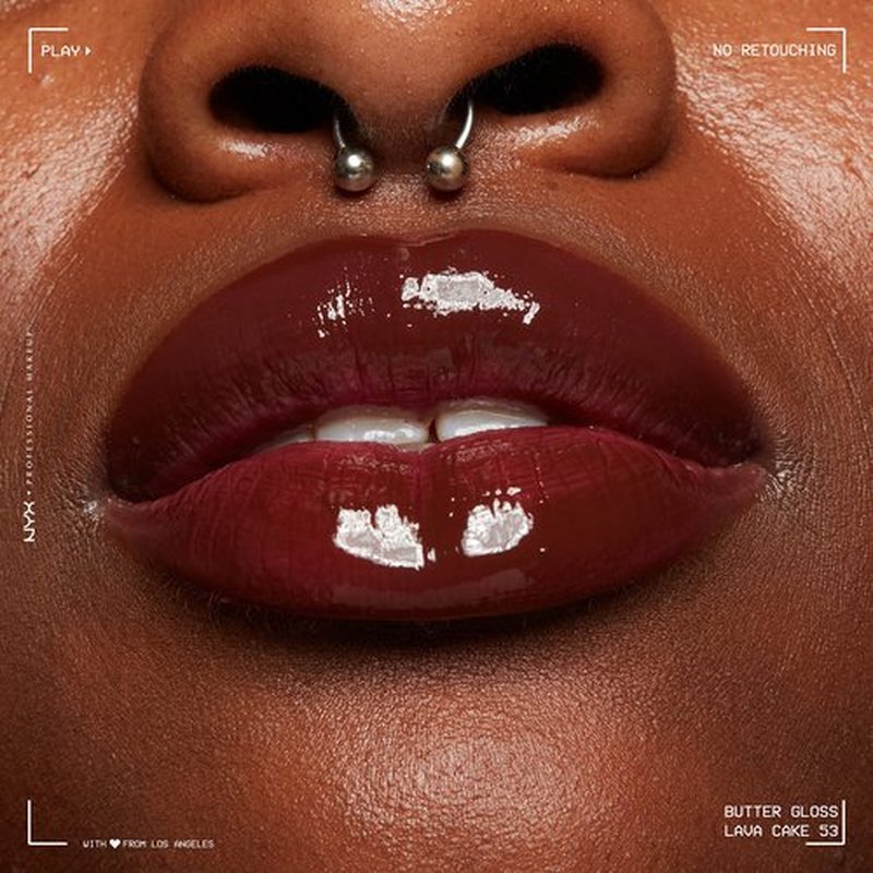 NYX PROFESSIONAL MAKEUP Butter Gloss Brown Sugar, Non-Sticky Lip Gloss - Lava Cake (Rich Brown)