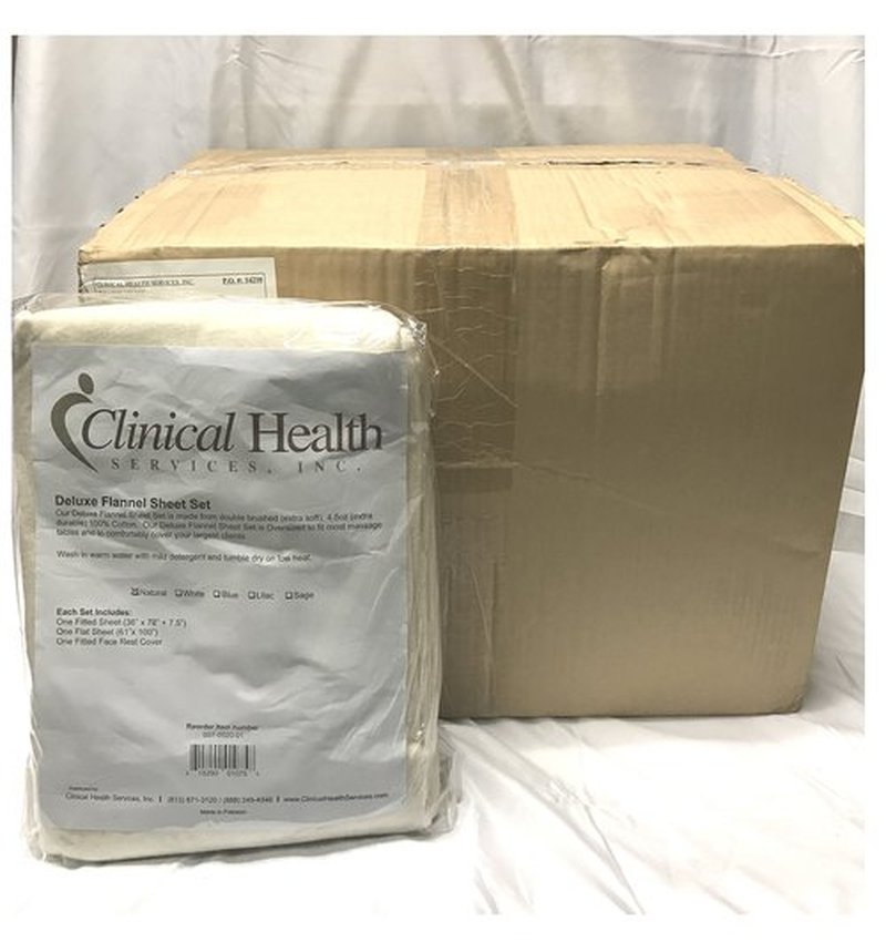 Deluxe Flannel Massage Sheet Sets 10 Packages Natural (Light Brown)