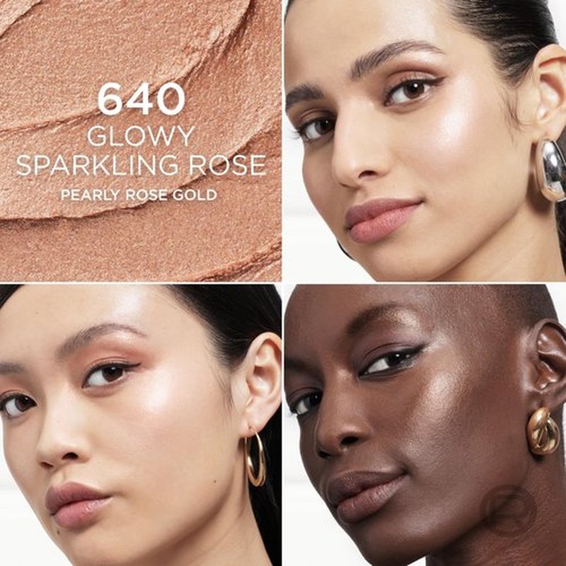 L’Oréal Paris Lumi Le Glow Highlighter Stick, Luminous, Satin, Glowy Highlighter for Face and Body, 640 Sparkling Rose, 0.25 Oz