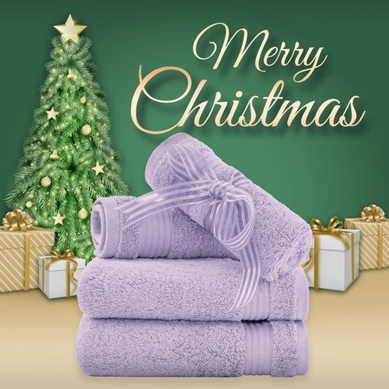 American Veteran Towel, 100% Cotton Turkish Washcloths for Bathroom Essentials 4 Pack, Soft Absorbent Wash Cloths Quick Drying Small Towels Washrags, Lilac