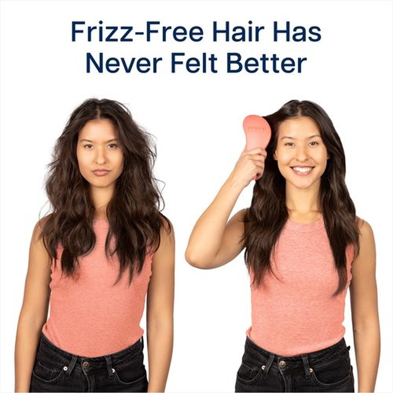 Crave Naturals Glide Thru Detangling Brush - Detangler Brush for Natural, Curly, Straight, Wet and Dry Hair for Adults and Kids - Hair Brush for Little Girls, Toddlers, Teens - 7.5 x 3 inches, Coral