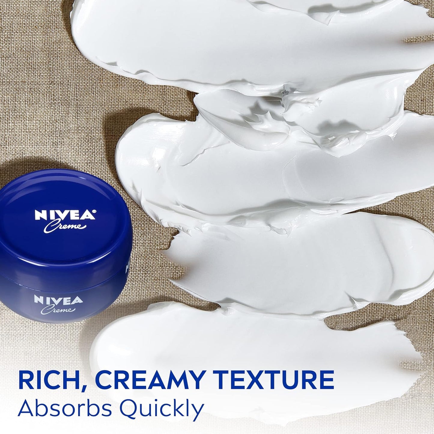 NIVEA Creme Body, Face and Hand Moisturizing Cream for All Skin Types, Rich Body Moisturizer with Provitamin B5, 6.8 Oz Jar, Pack of 3