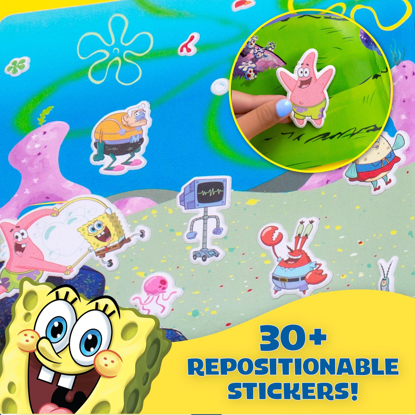 Horizon Group USA Puffy Sticker Playset for Kids, Spongebob
