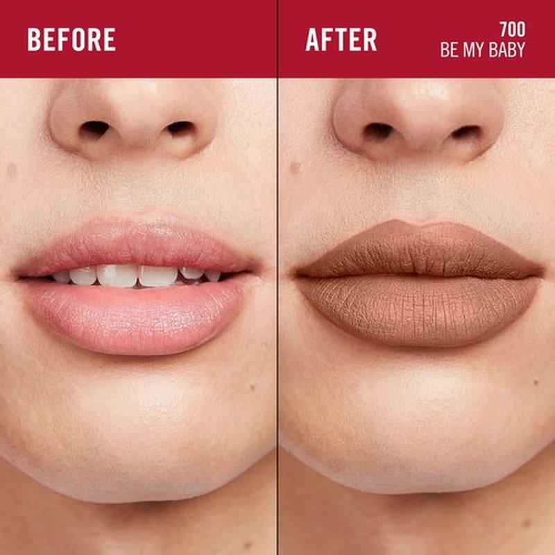 Rimmel London Lasting Mega Matte Liquid Lipstick, Long-Lasting, Hydrating, Vegan Formula - 700 - Be my Baby, 0.25oz