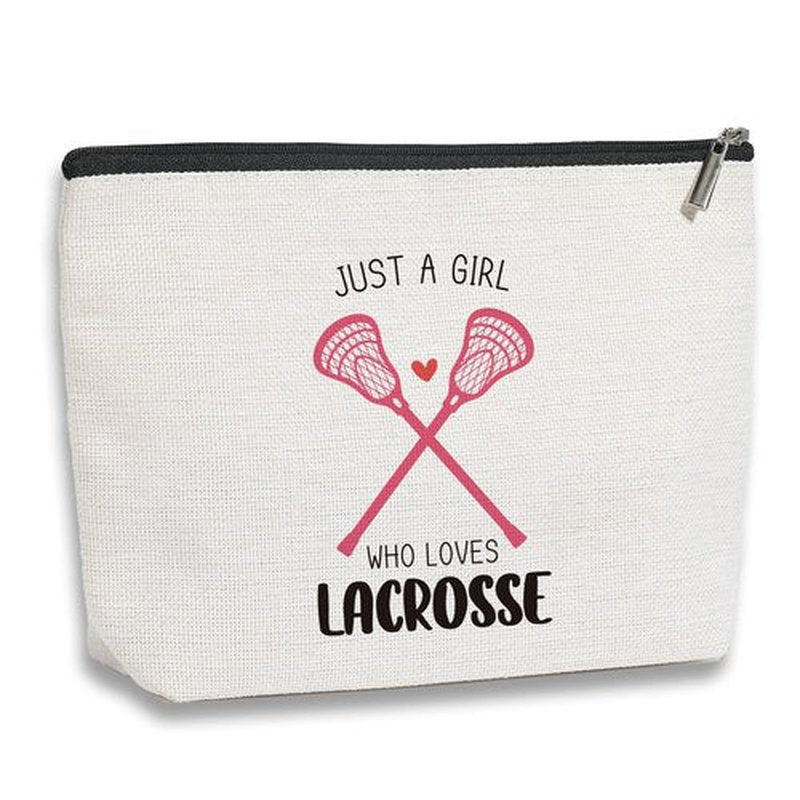 kdxpbpz Lacrosse Gifts Lacrosse Makeup Bag Gifts for Lacrosse Moms Sports Players Team Birthday Gifts for Women Friend Sister BFF Bestie