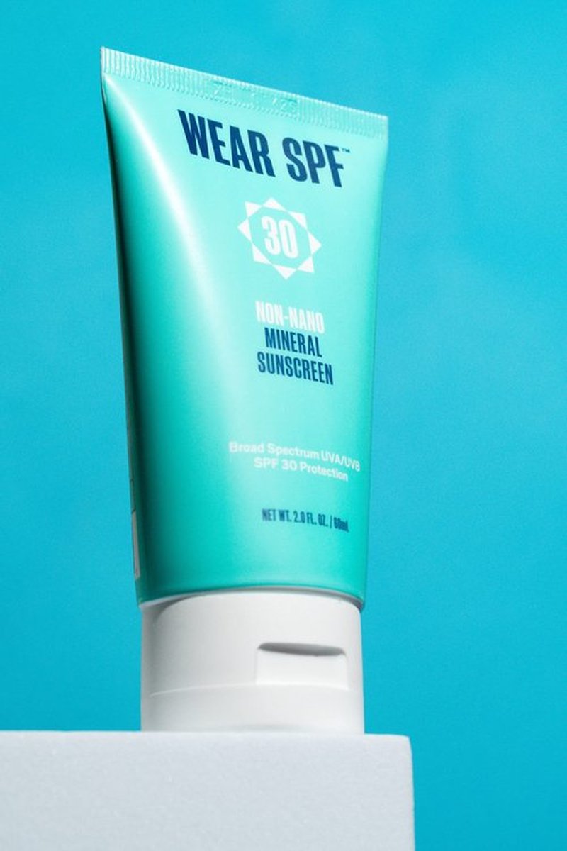 WearSPF Non-Nano Mineral Sunscreen SPF 30 broad-spectrum reef-safe Zinc Oxide lotion for face and body, 2 oz