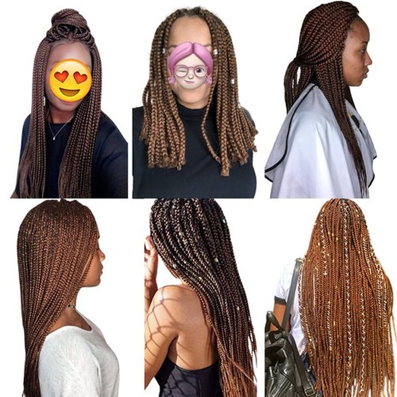 Braiding Hair Extension Jumbo Ombre Colorful for Crochet Braiding 6 Packs (High temperature, Synthetic Fiber, 24 inches) (8 Bundles Easy Braids, Brown)