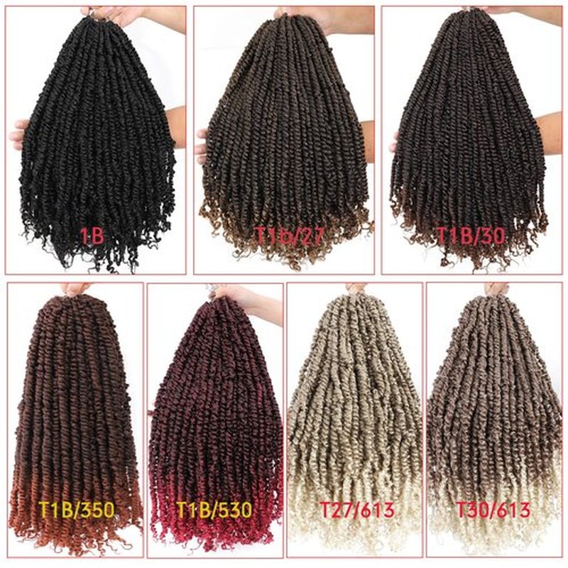 Karida Passion Twist Hair 24 inch, 6 Packs Passion Twist Crochet Hair Pre Looped, Pre Twisted Passion Twist Curly Crochet Hair For Black Women (24 Inch, T350#)