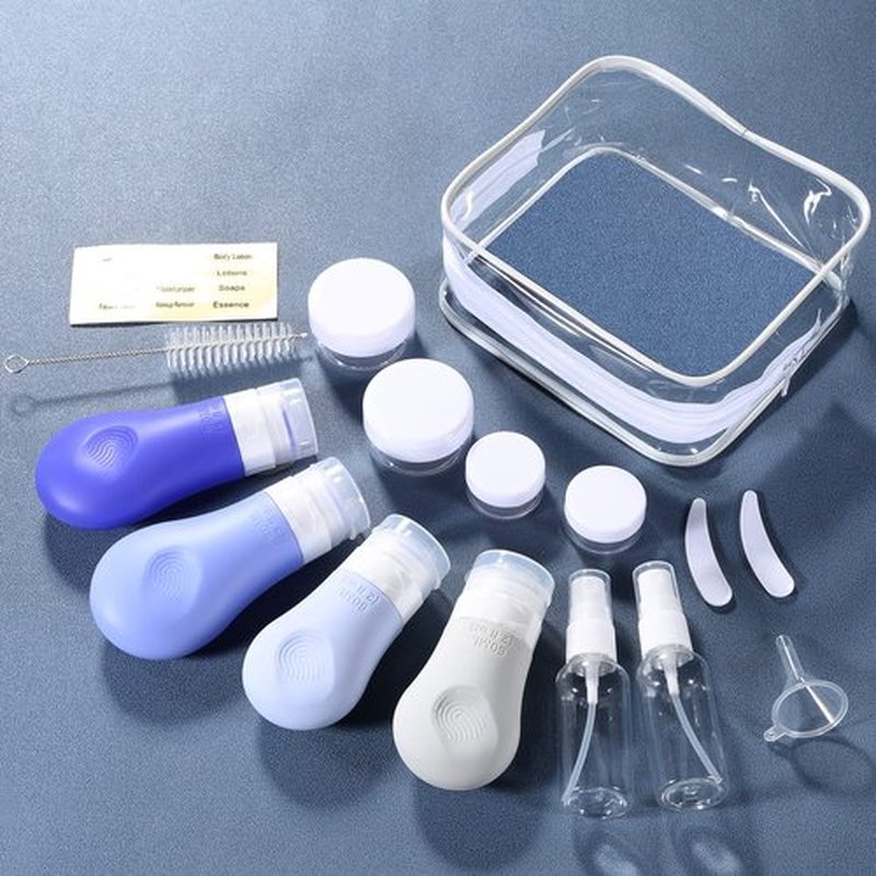Gemice 16 Pack Silicone Travel Bottles Set for Toiletries, TSA Approved Travel Size Containers Leak Proof Silicone Squeezable Travel Accessories 2oz 3oz for Shampoo Conditioner Lotion Body Wash