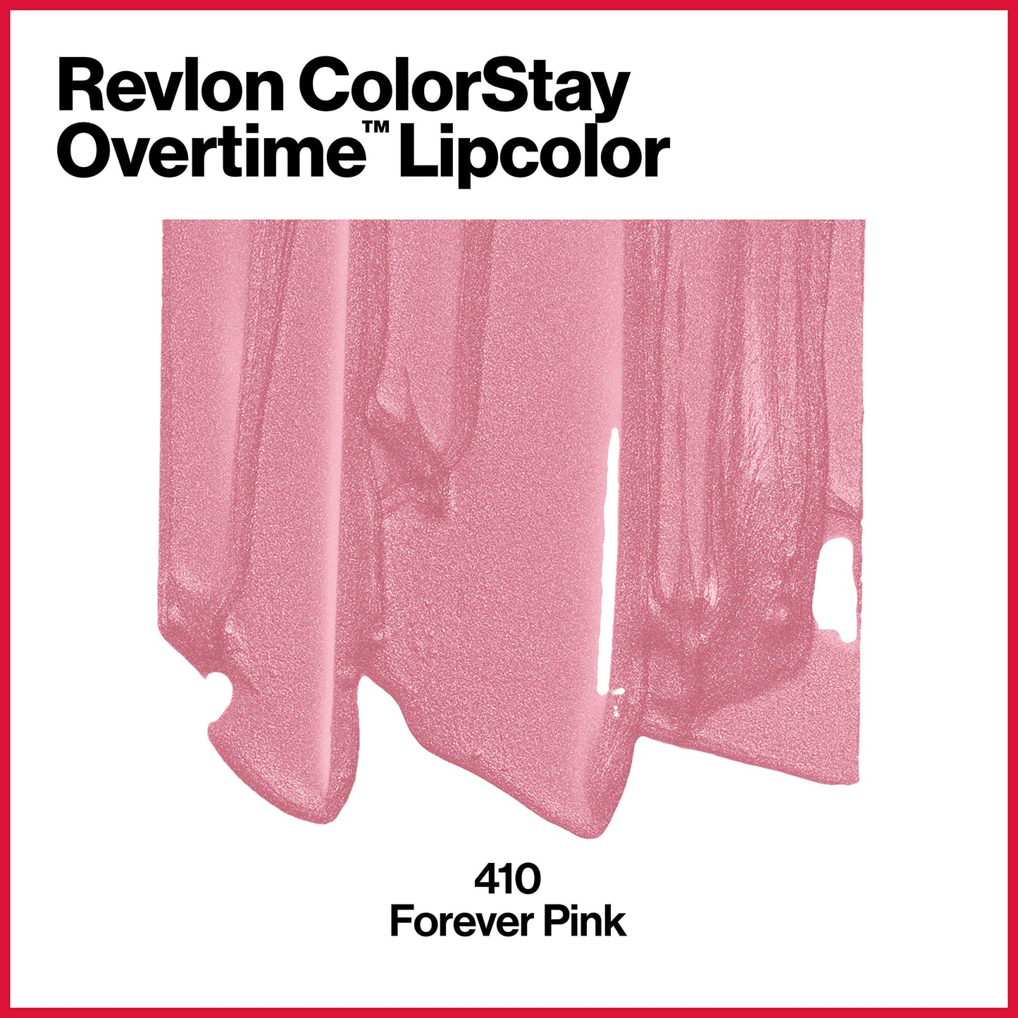 REVLON Liquid Lipstick with Clear Lip Gloss, ColorStay Face Makeup, Overtime Lipcolor, Dual Ended with Vitamin E in Pink, Forever Pink (410), 0.07 Oz