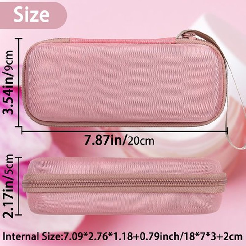 Aenllosi Hard Case Compatible with Professional Microneedling Pen and Replaceable Cartridges,Holder for Electric Wireless Derma Pen(Rose Pink,Case Only)