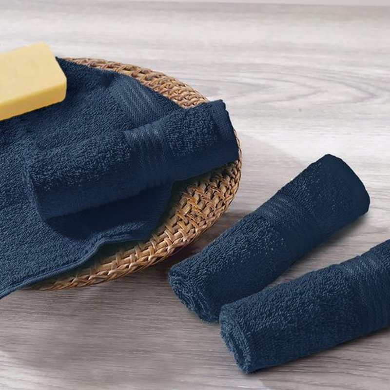 Belizzi Home Ultra Soft Cotton Washcloths, Contains 12 Piece Face Cloths 12x12 inch, Ideal for Everyday use Face Towels, Compact & Lightweight Multi Purpose Washcloths - Mineral Blue