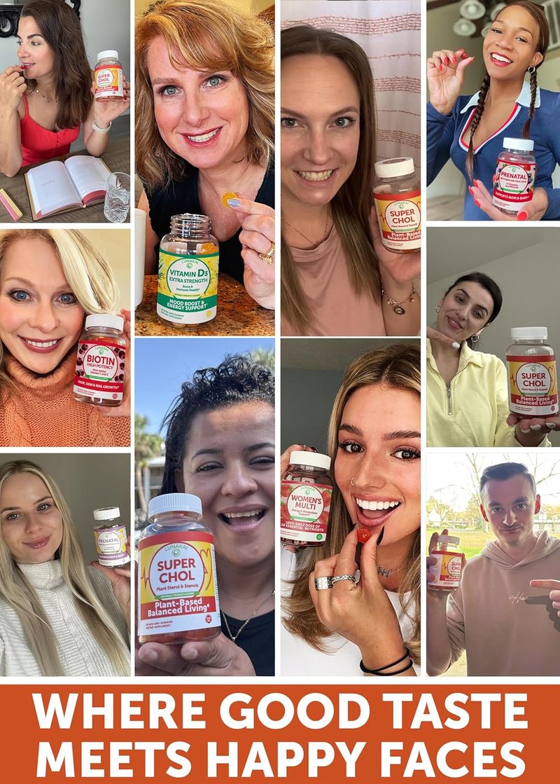 Lunakai Cholesterol Support Gummies - 1200mg Plant Sterols & Stanols | 60ct Daily Supplement for Adults
