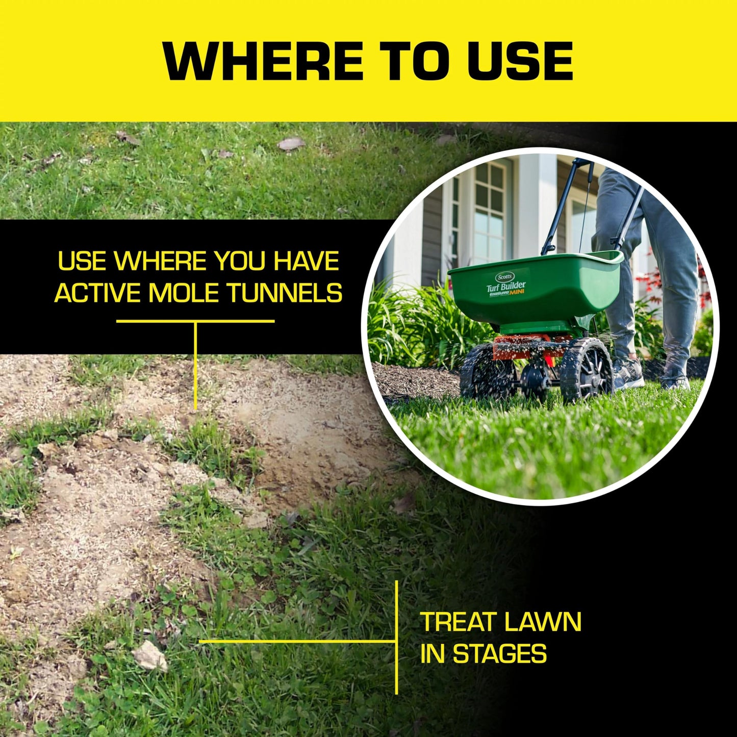 Tomcat Mole & Gopher Repellent Granules - Mole Repellent Granules Formulated with Castor Oil, For Lawns, 4 lbs.